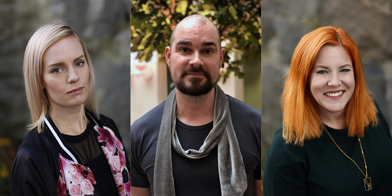 Från vänster: Hannah Klang, Christian Larsson, Johanna Eliasson
